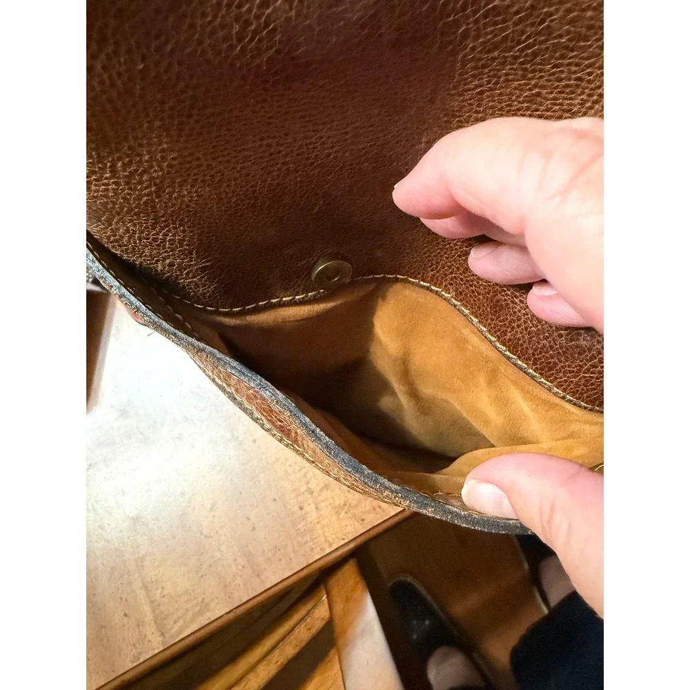 Patricia Nash Luzille Leather Convertible Backpack Crossbody Bag Distressed